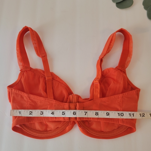 Chantal Tomass orange sheer women's bra 32C - Picture 13 of 14